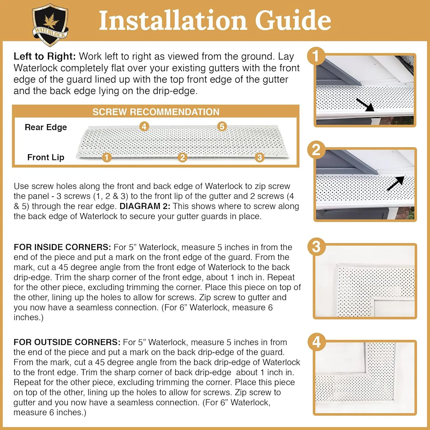 5" Gutter Guards Leaf Protection Domestic Aluminum Gutter Covers 5 Inch (200 Feet Mill Finish) Easy To Install