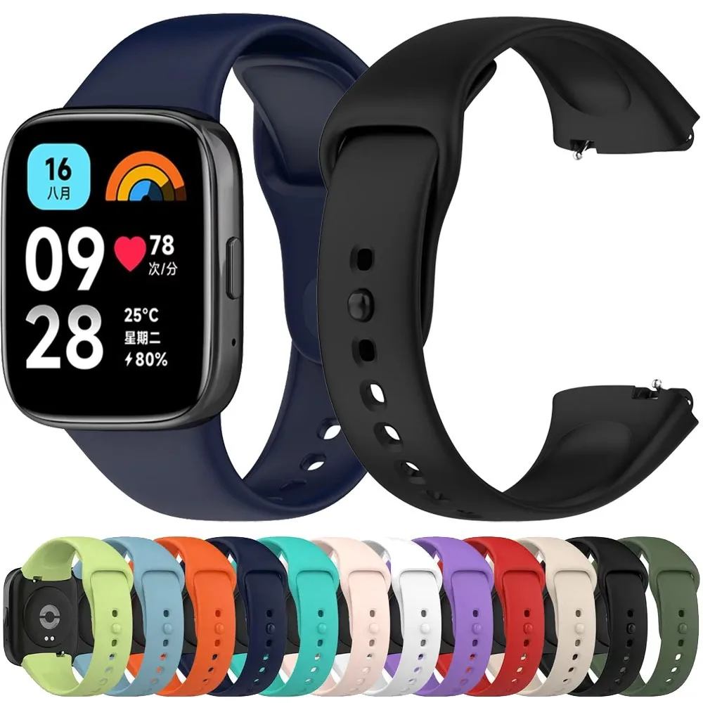 Спортивный официальный силиконовый ремешок для Redmi Watch 3, активный удобный браслет-браслет для Redmi Watch 3 Lite/активные аксессуары