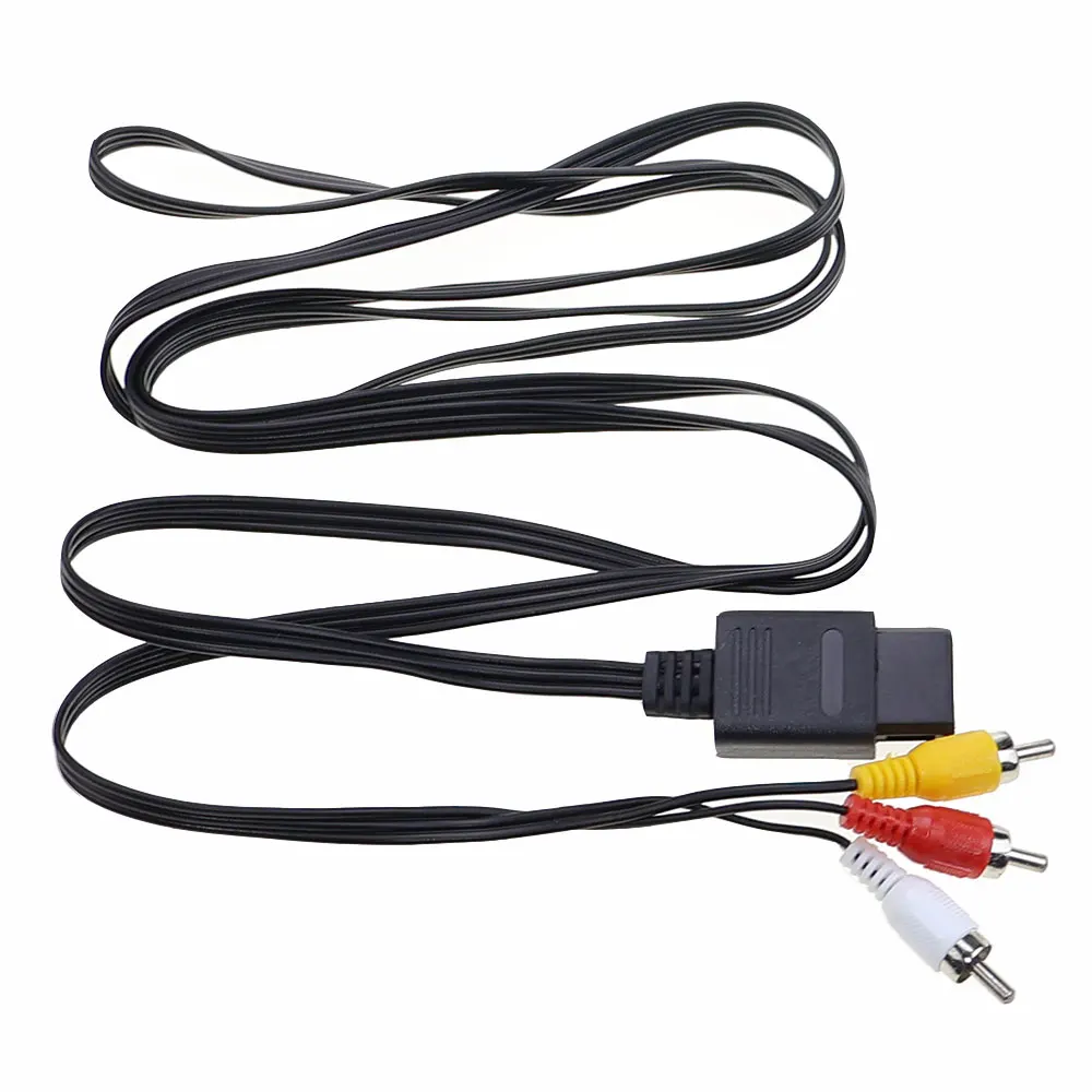 JCD 1.8m AV Audio Cable Composite Video Cord 6 Feet Line Compatible For N64/GameCube/NGC SNES SFC TV Cord Wire Game Console