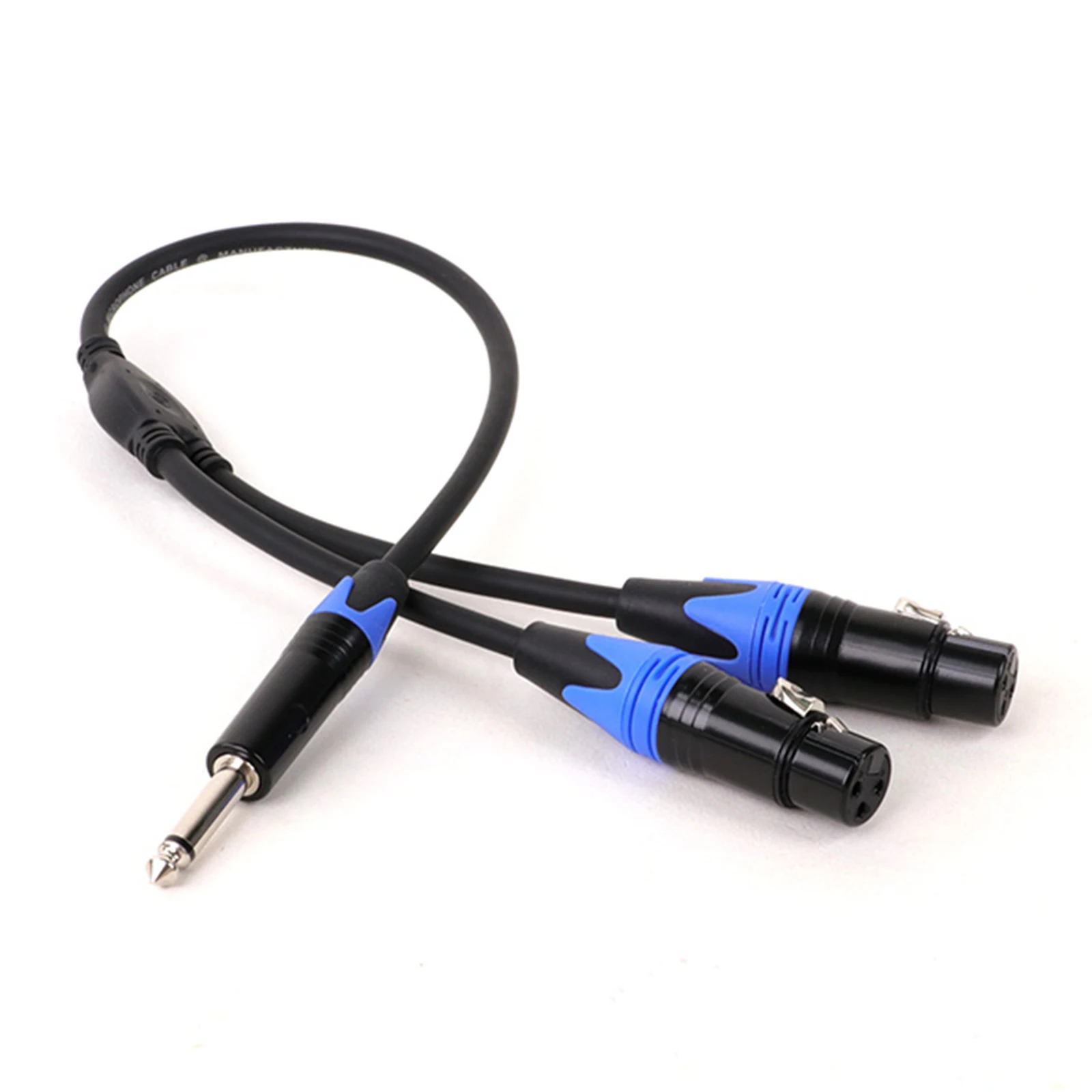 1PC Audio Cable TS To XLR Y-Splitter 6.5mm TS Male To Dual XLR Male/Female For Microphone Cables Aluminum Metal Shell 0.3M 0.5M