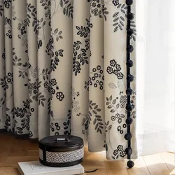 N3073jacquard curtain american style high light blocking bedroom curtain fabric