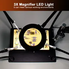 Magnetic soldering third hand with magnifier #6