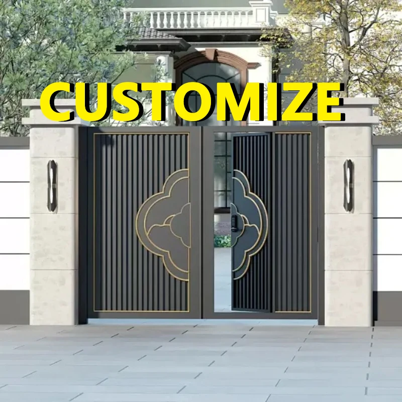 

Any Size Custom Aluminum Heavy Duty Sliding Gate Villa Entrance Security Privacy Waterproof Rustproof Durable Automatic