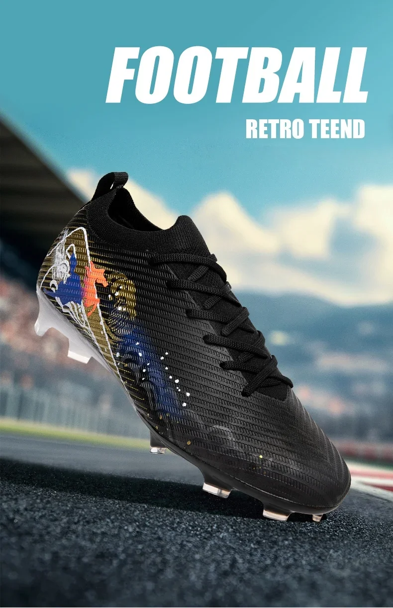 Neue Herren Fußballschuhe Trainingsschuhe Fußballschuhe mit langen Stollen Ultraleichte Fußballschuhe FG Rutschfeste Outdoor-Schuhe Dropshipping – Detail 3