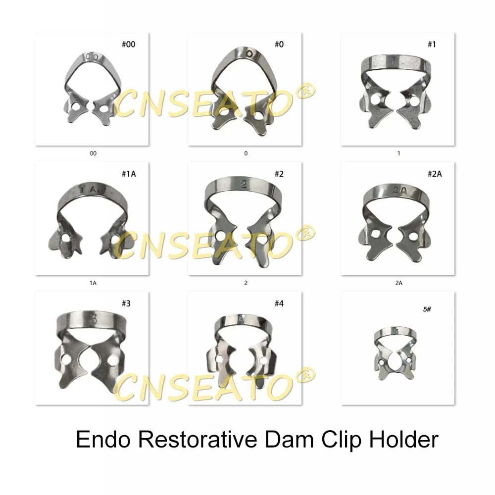 1Pc Endodontic Dental Rubber Dam Clamps Stainless Steel Endo Restorative Dam Clip Holder Oral Care Orthodontic Material Equipmet