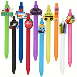 10pcs Teacher Pens Cute Colorful Gel Pens Funny Cool Writing Pens Gift Set For Office School