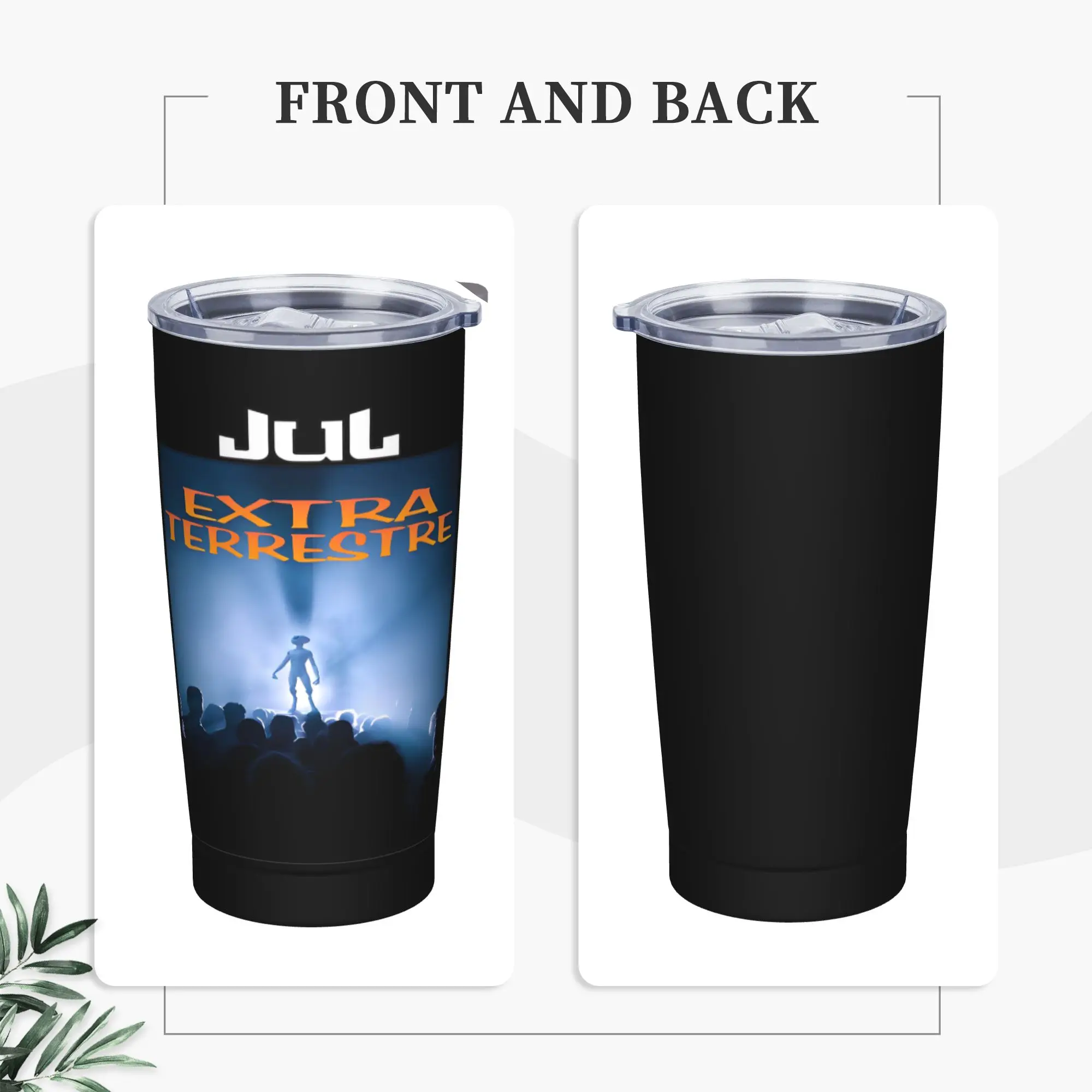 Stainless Steel Tumbler Jul Gold and Platinum Rapper Thermal Cups  Keep Heat Cold and Hot Mugs Cup Camping Water Bottle