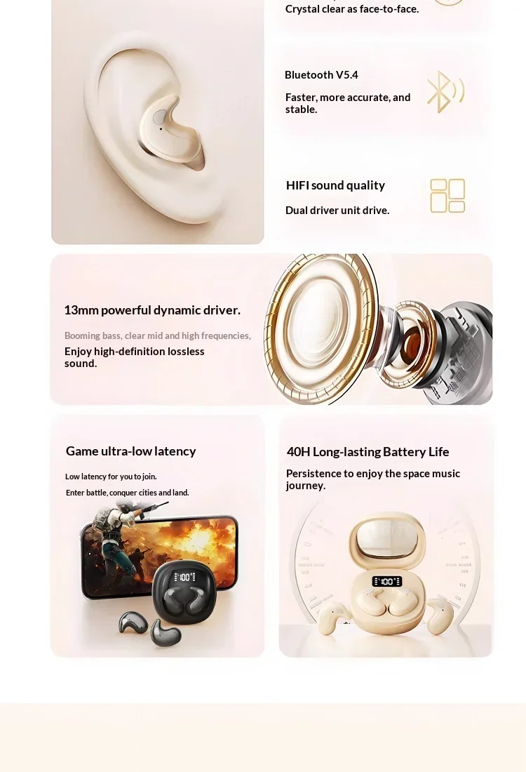 Wireless Bluetooth Earbuds In-ear Headphones With Digital Display_voghion.com