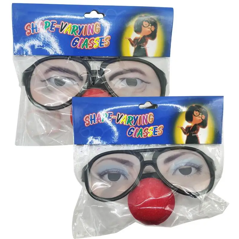 Novelty Glasses Halloween Toy Photo Booth Props Birthday Party Funny Glasses Fake Novelty Gag Prank Eye Ball Joke Toy Gifts