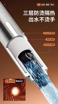 Nová vysokotlaká sprchová hlavice z nerezové oceli 304, nastavitelná sprchová hlavice, úsporná sprchová hlavice s jedním tlačítkem, tryska pro sprchování v koupelně 10 nejlepší prodej Sprchová hlavice SUS304 - №8