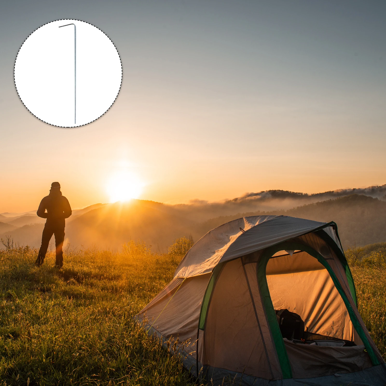 

40pcs Tent Heavy Tent Ground Stakes Duty Outdoor Camping Ground Anchors Metal Hiking Pegs For Canopy Tarp Shelter Garden