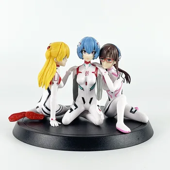 애니메이션 네온 제네시스 EVANGELION EVA 아야나미 레이 아스카 마리 피규어 PVC 모델 장난감, 인형 수집 장식품 선물, 3 개