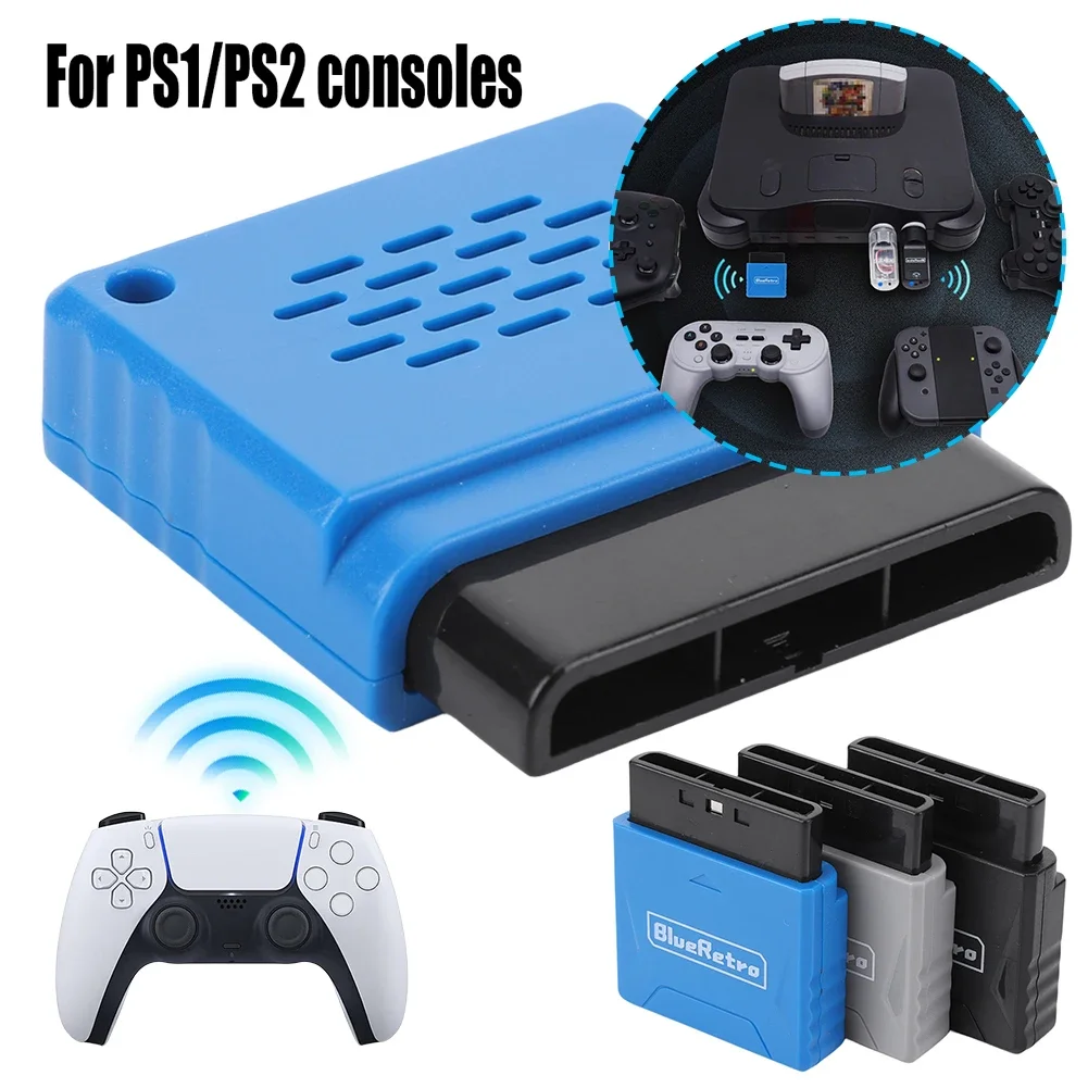 Wireless Controller Receiver Adapter For PS2 PS1 Game Console Bluetro Adapter Converter For 8bitdo/ PS4 / PS5 / Xbox One S / Wii