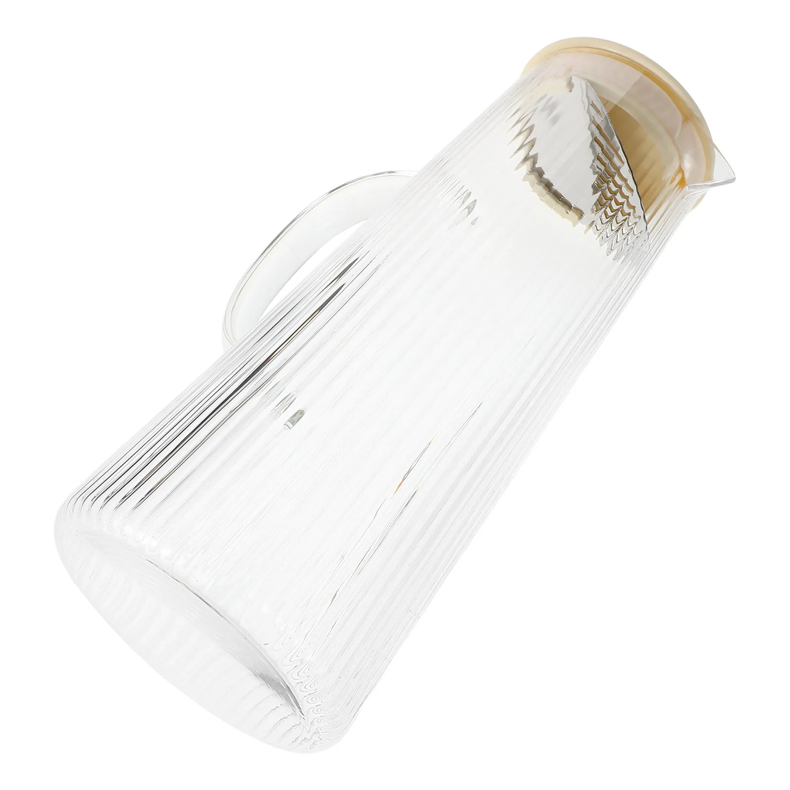 

Стеклянный кувшин для воды 1300 мл с носиком, вертикальным полосатым дизайном, для холодной воды, сока, холодного чая, лимонада, с герметичной крышкой, для холодильника