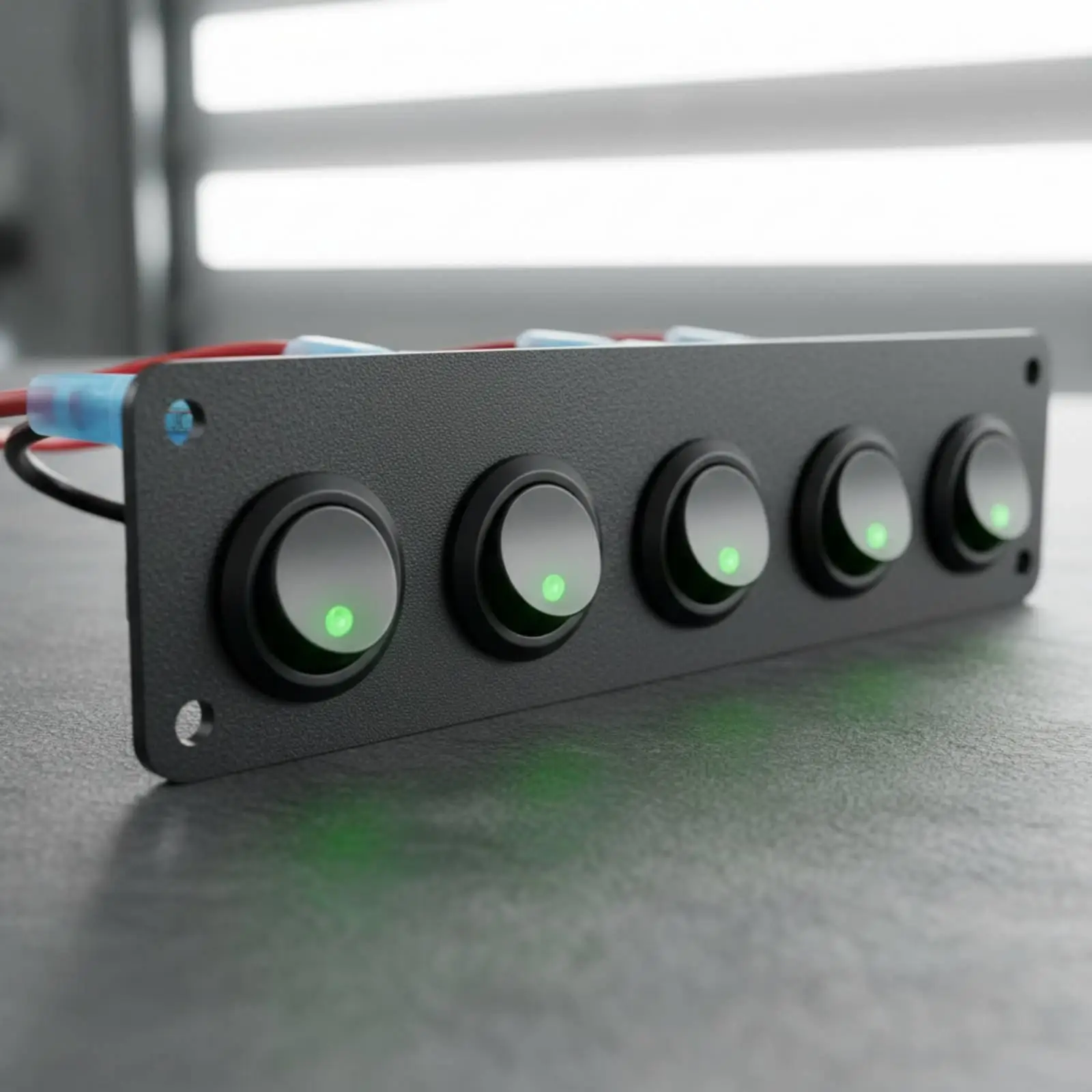 Multi Function Car Control Panel 5 Gang Rocker Switches for Vehicle Lighting Hydraulic System