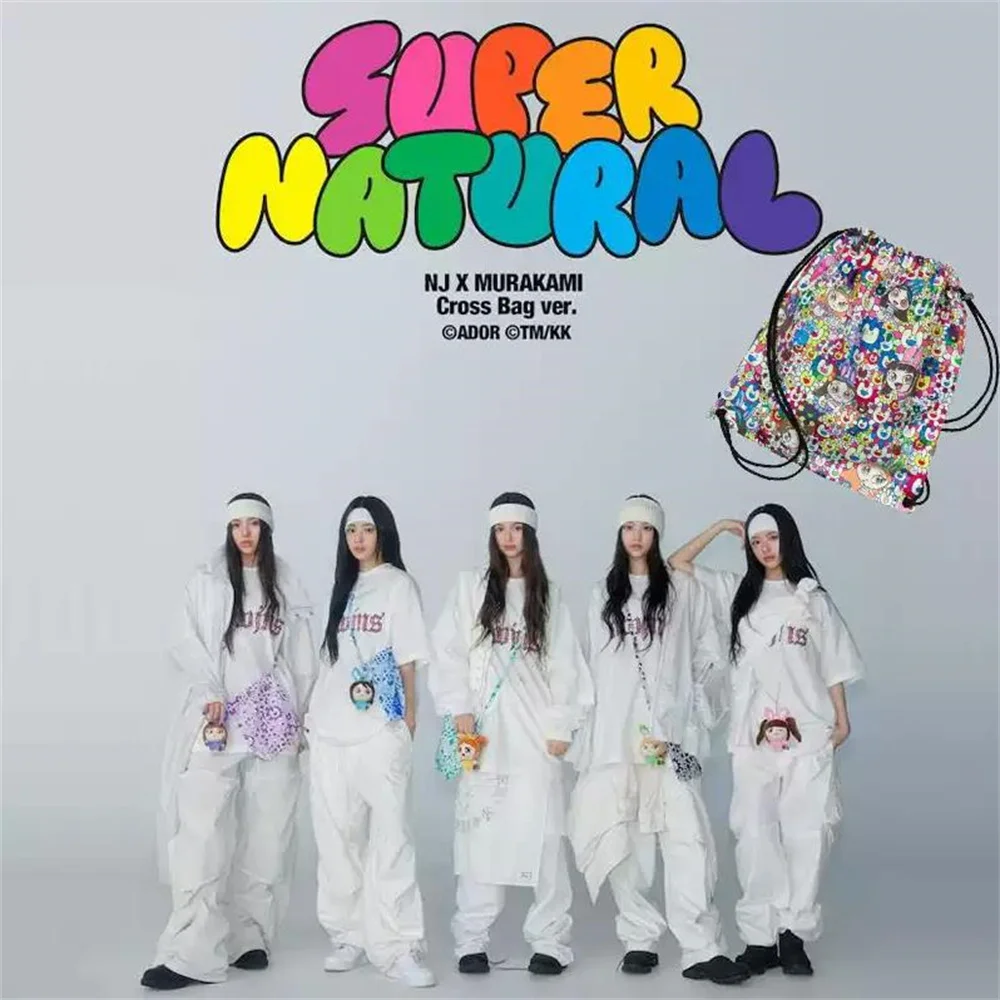 سجلات الأقراص المضغوطة اليابانية NEWJEANS Whale x Takashi Murakami حقيبة ألبوم CD خارق للطبيعة بطاقة صغيرة محيطية عرض خاص