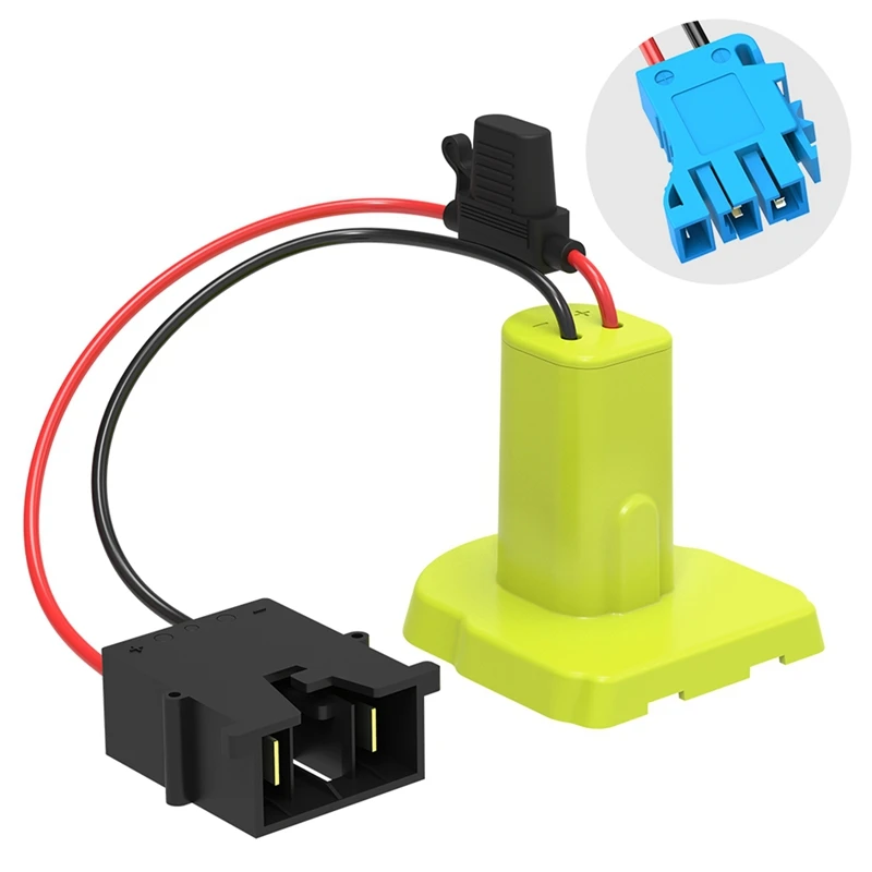 Power Wheels Battery Adapter For Ryobi 18V Battery With Wire Harness Connector,Battery Converter With 3Pcs 40A Fuses