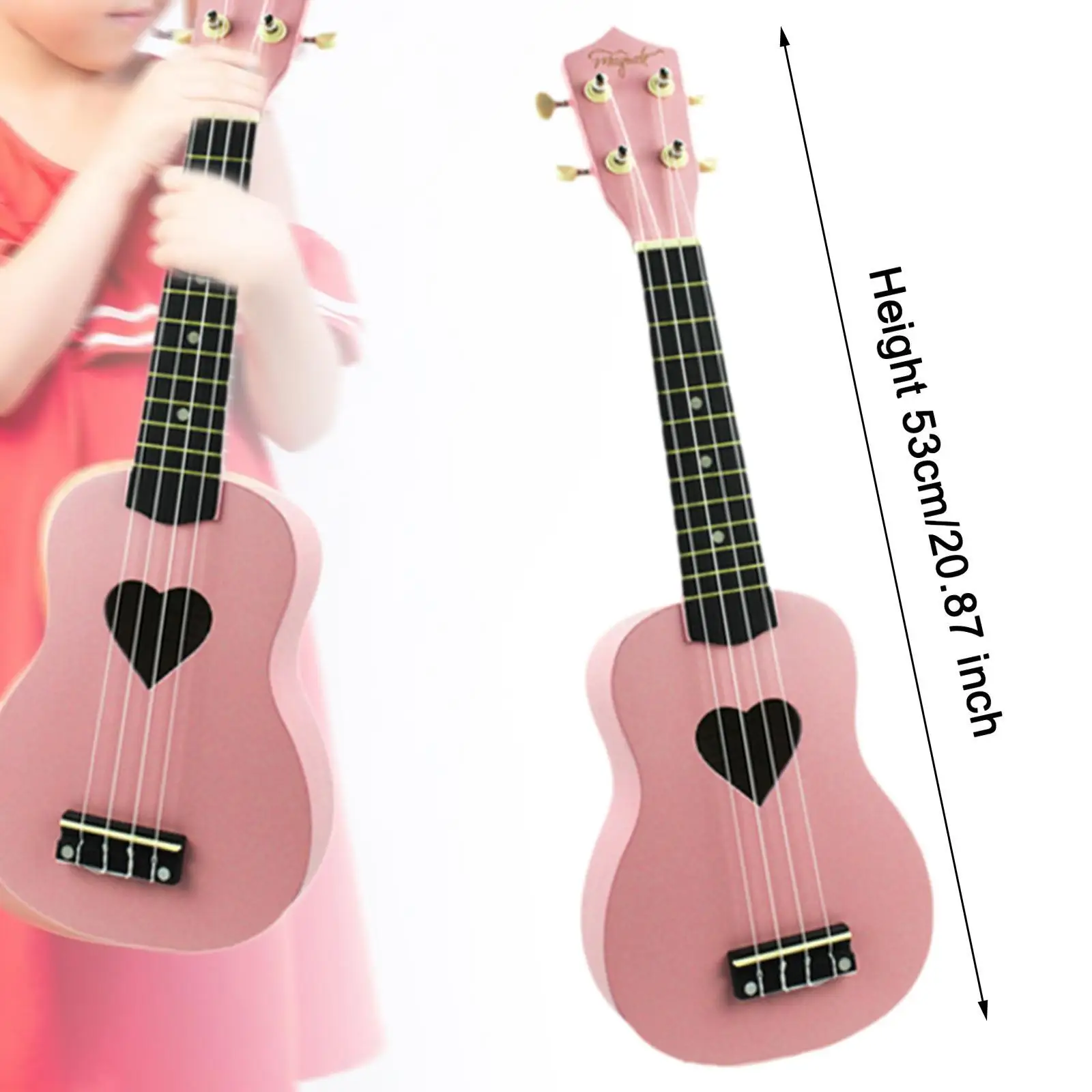 ของเล่นเด็กกีตาร์เพลงของเล่นสีชมพูง่ายและสนุกขนาดเล็ก Ukulele ของเล่นเพื่อการศึกษาสําหรับชายหญิงเพลงศิลปะของเล่นก่อนวัยเรียน