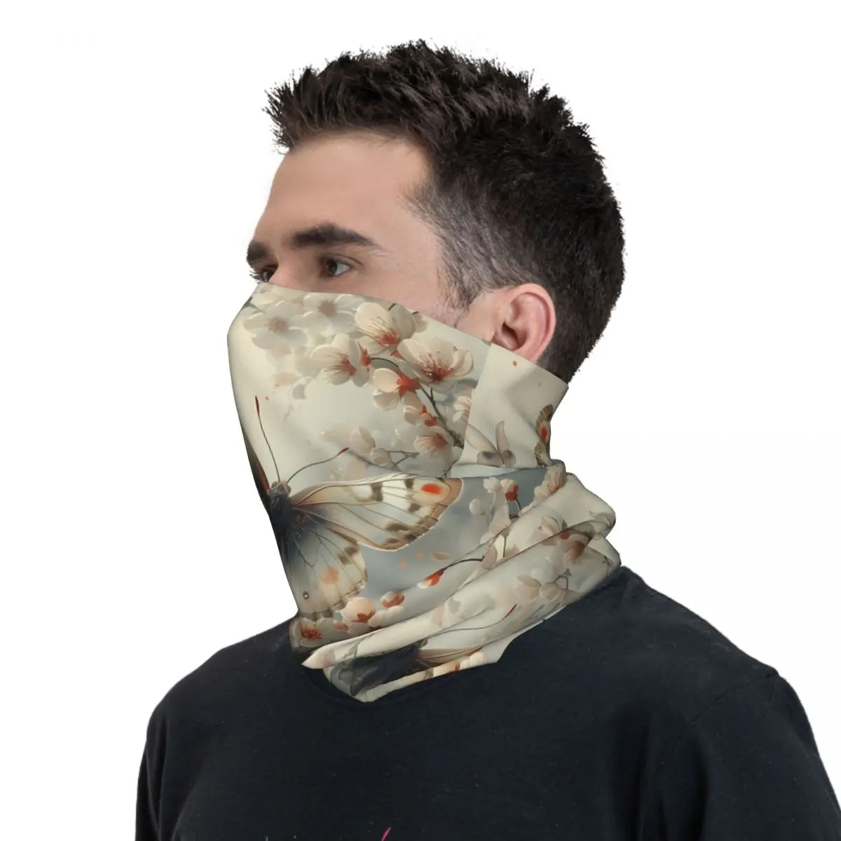 Butterfly Scarf Neckerchief Neck Face Mask Polyester
