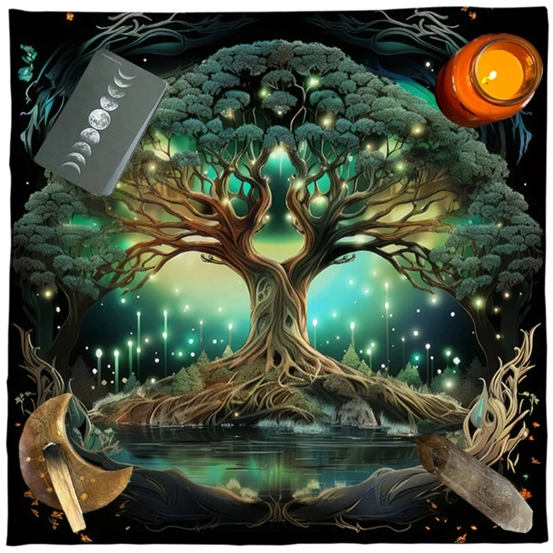 Trees Of Life Altars Cloth Tarots Cards Tablecloth Divinations Cards Table Cloth DropShipping