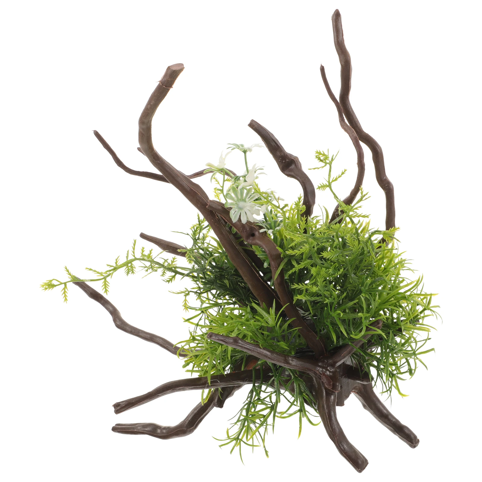

Simulation Aquatic Plant Decor Resin Fake Grass Tree Twig For Fish Tank Aquarium Realistic Waterproof Vivid Artificial Plants