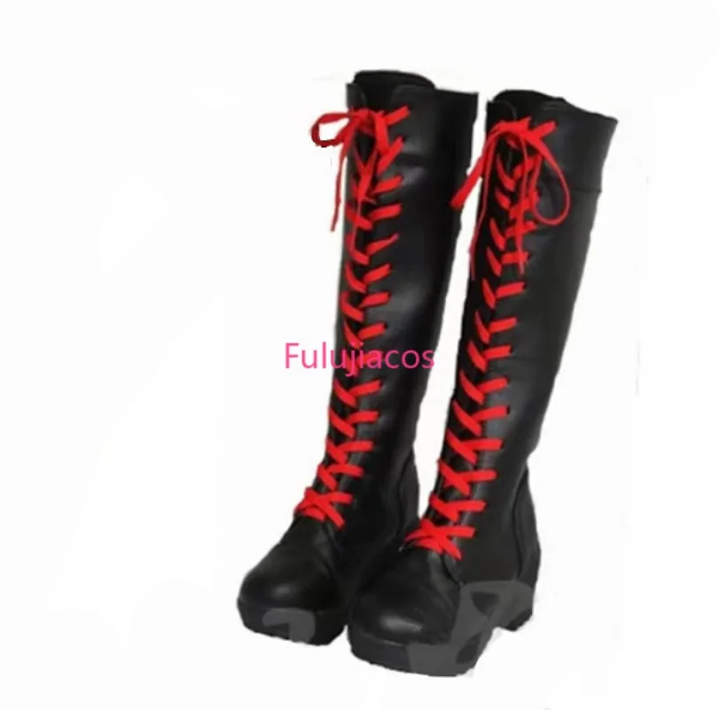 Fulujiacos Anime Enoshima Junko Cosplay Buty Sznurowane Buty na wysokim obcasie Nowe + Drop Shipping Skóra Pu