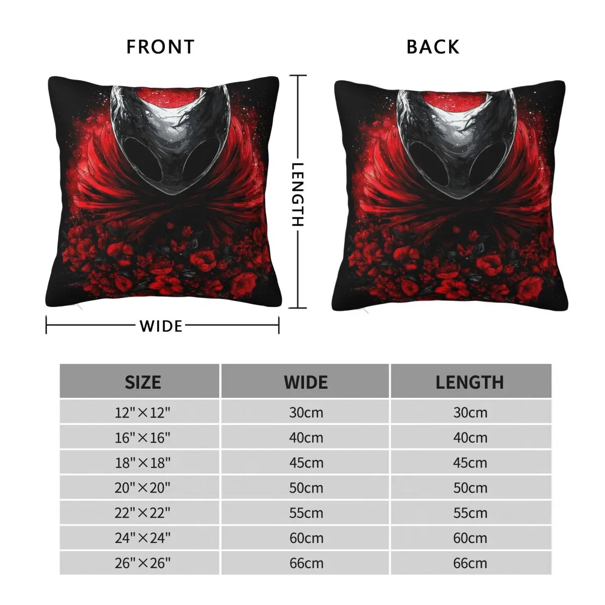 Hollow Knight Void Masked Wanderer Square Pillowcase Polyester Linen Velvet Pattern Decorative Throw Pillow Room Cover 45x45