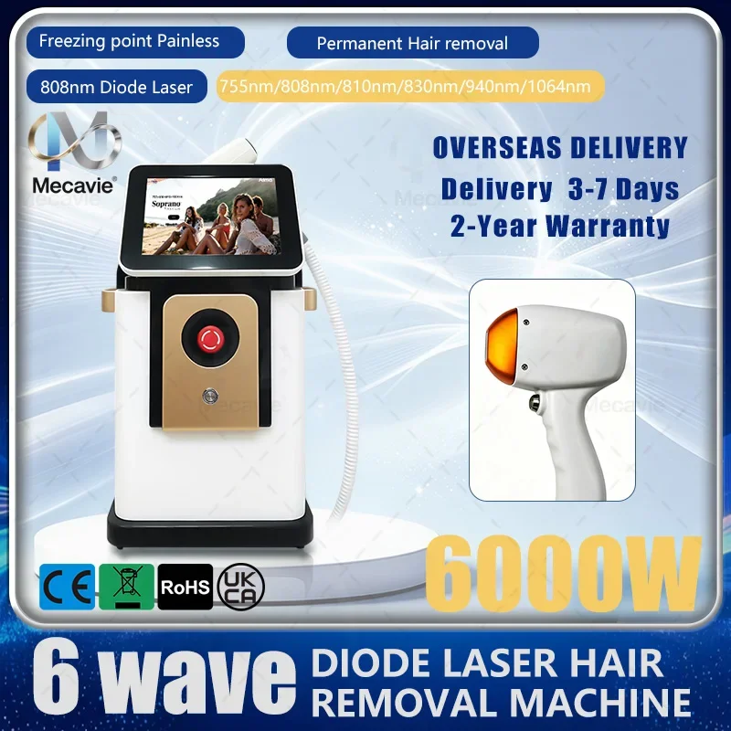 Pro 10‑Bar FAC Diode Laser Hair Removal Device 6‑Wavelength Ice Sapphire Cooling Permanent Hair Remover For Beauty Salon