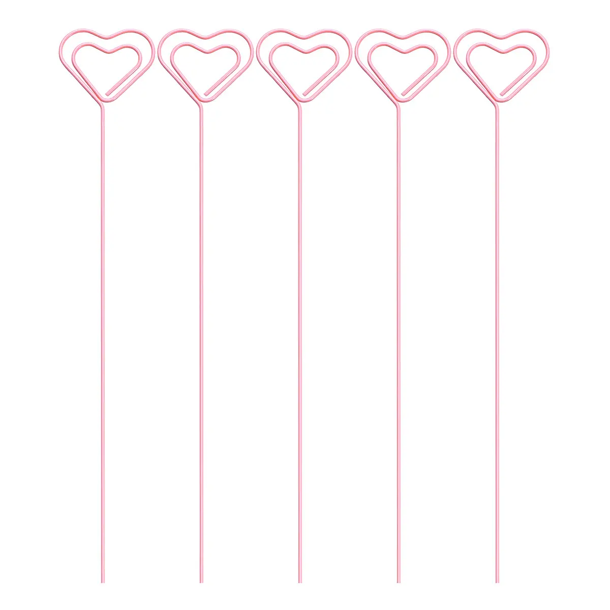 

10 Pcs DIY Metal Photo Clip Holders Love Heart Shape Table Holders Decorative Picture Stand for Home Office Shop - 1.2x200mm (Pi