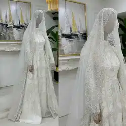 Luxury Bridal Veils Women One-Layer Beading Peals Sequins Lace Edge With Comb Tulle Wedding Dress Velo De Novia Customized