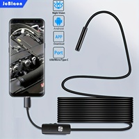 1m/2m Endoscope Camera Waterproof Endoscope Borescope Adjustable Cord 7mm Android Type-C USB Car Inspection Camera