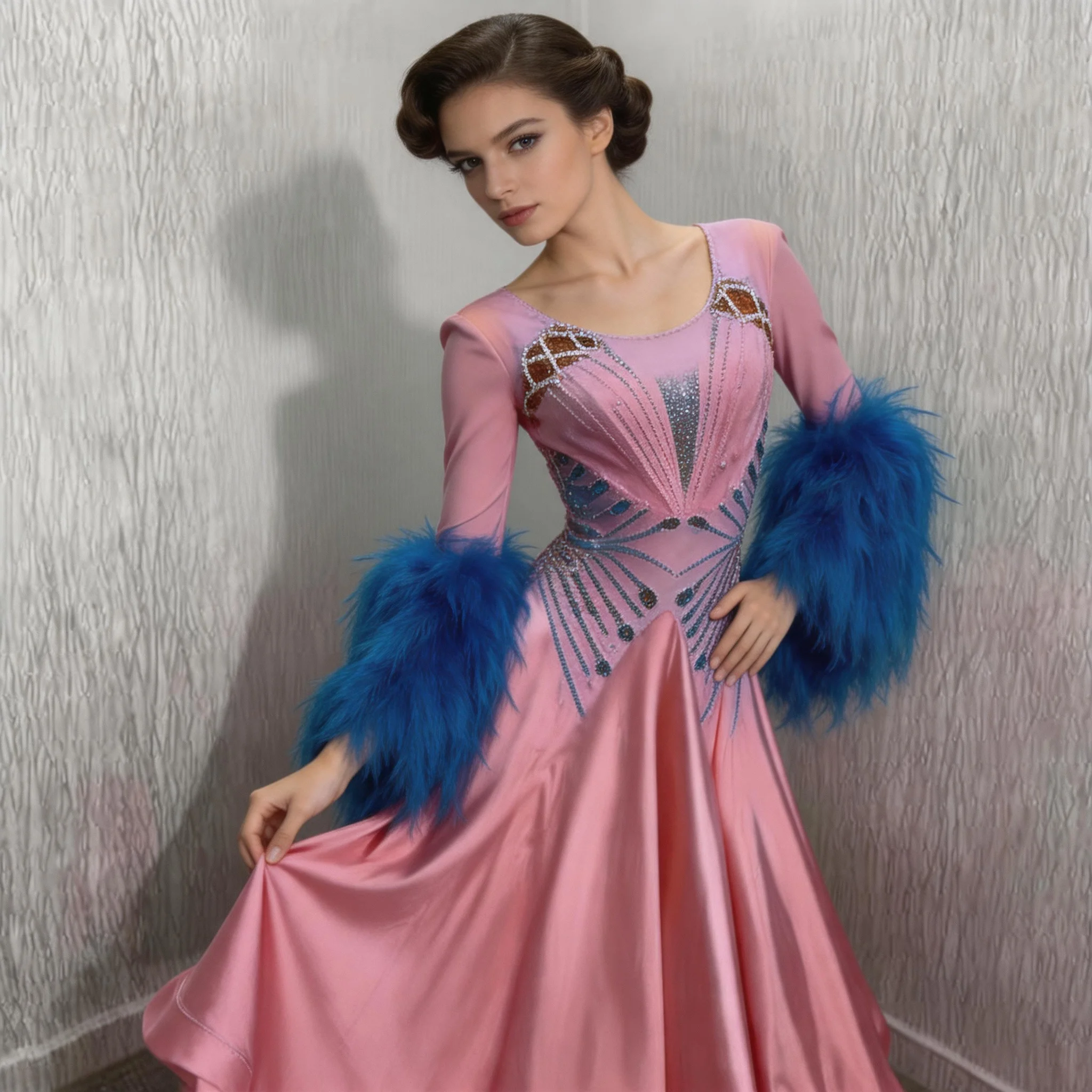

Daily Performance Modern Dance Outfit Custom Women Ballroom Waltz Competition Dance Clothing