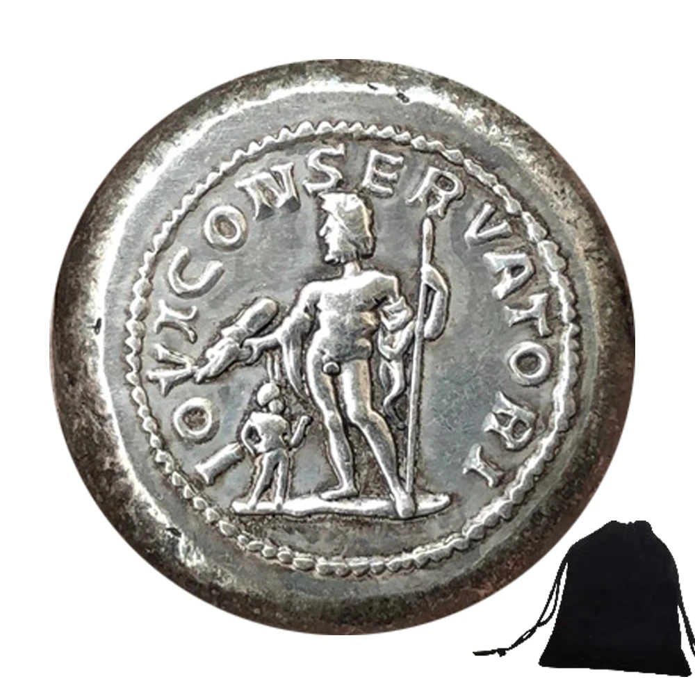 Luxury Antique Roman Kings and Princes Funny 3D Novelty Art Coin/Good Luck Commemorative Coin Pocket Fun Coin+Gift Bag