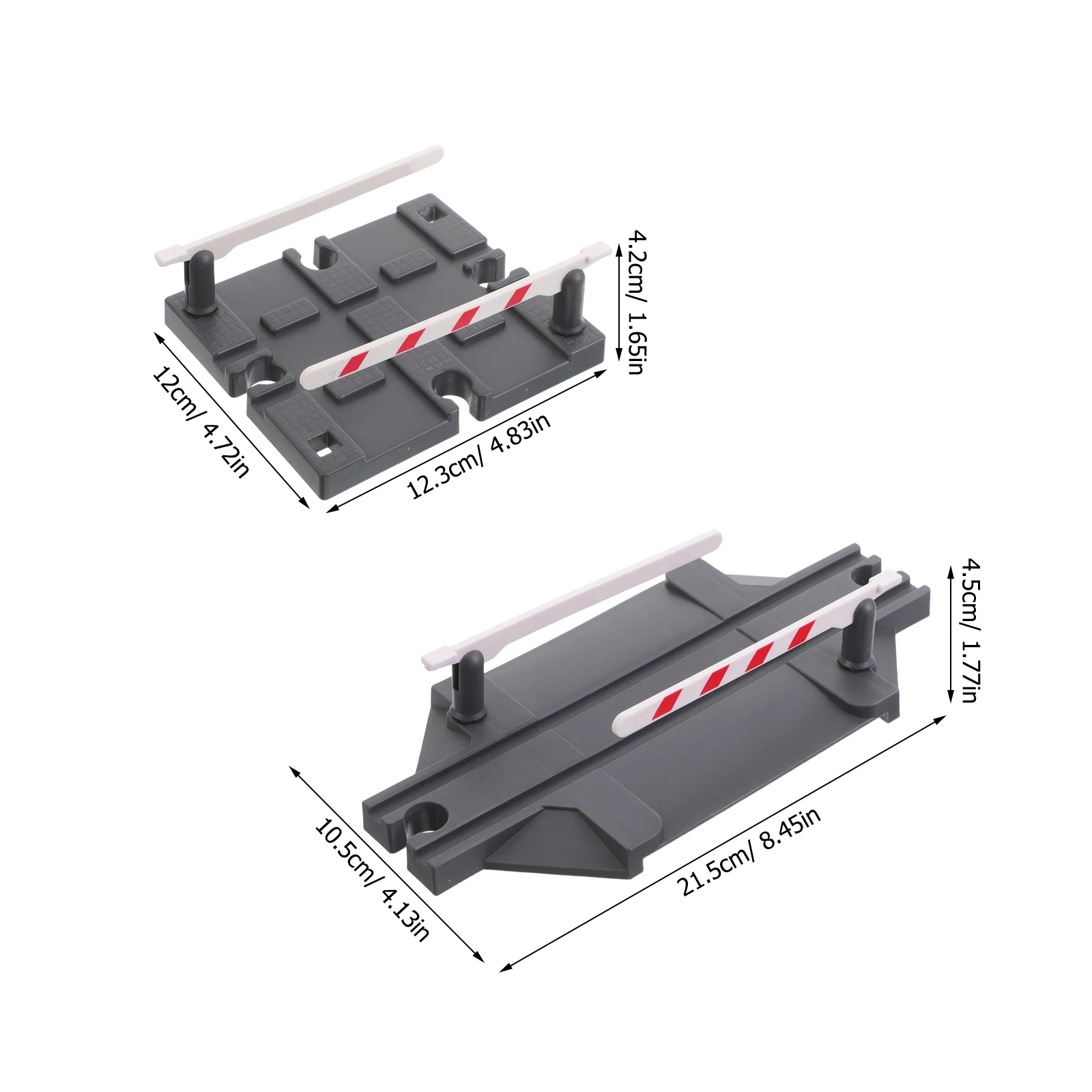 2 Pcs Train Track Barrier Diy Railings and Barriers Puzzle Railway Expansion Accessories