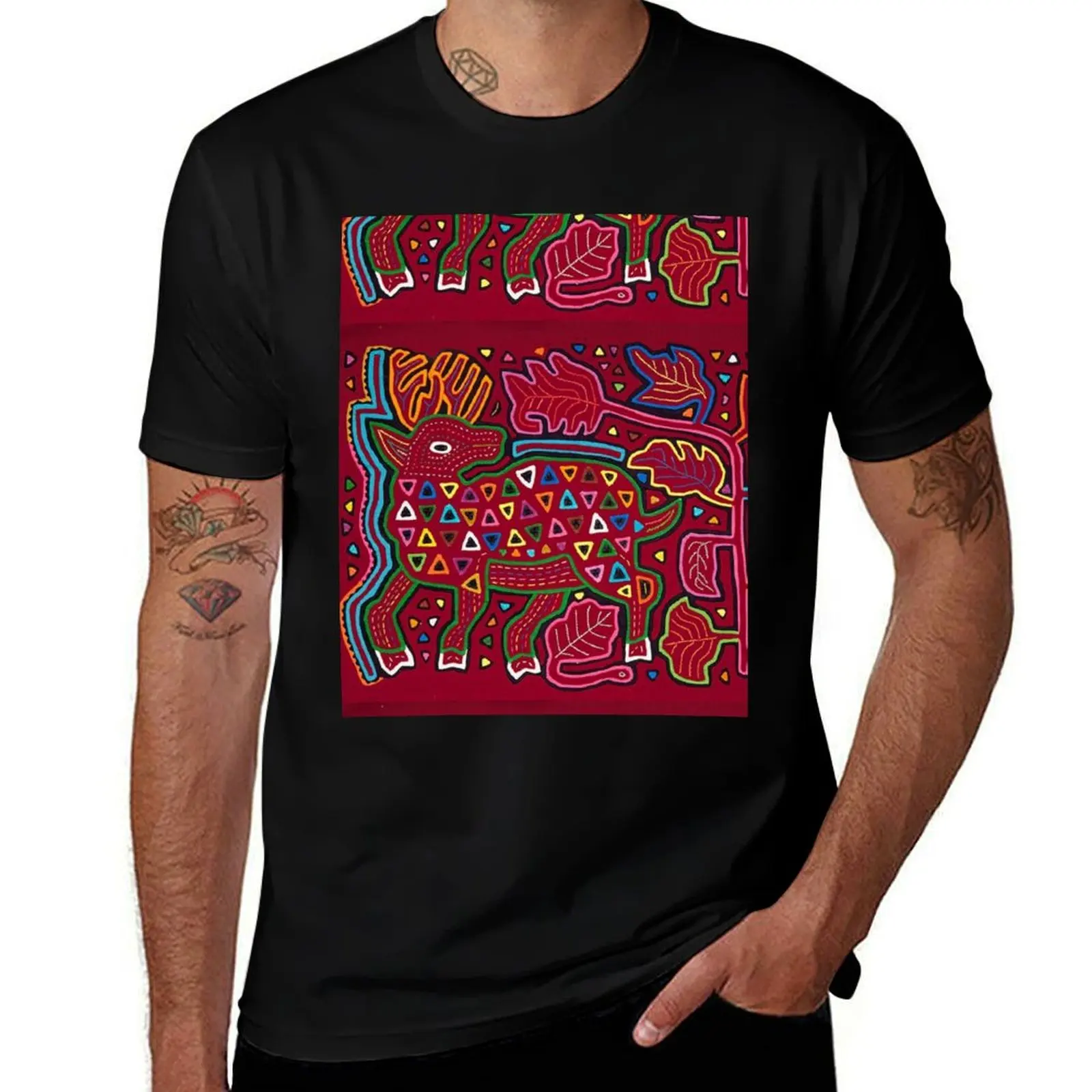 

Mola de Panama T-Shirt t shirt for man 100 percent cotton t shirt man cotton
