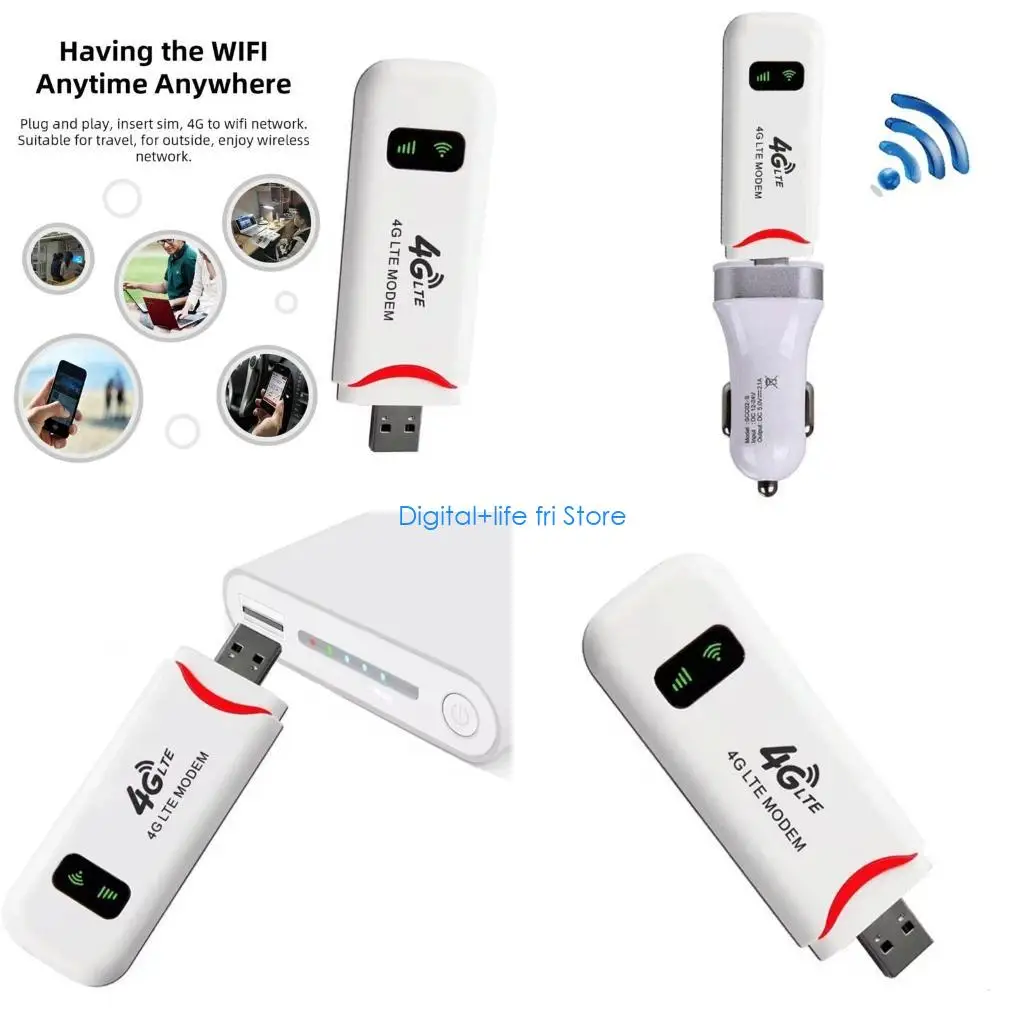 

E06D Mobile Hotspot 4G LTE Routers Up to 150Mbps Speed to 10 Devices Create WLAN Unlockeds to Use any Card