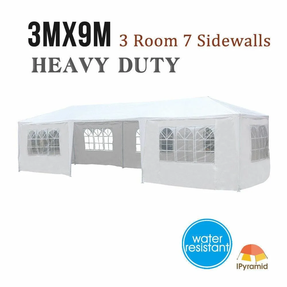 

10'x30' Canopy Tent Party Wedding Tent Gazebo Pavilion with 7 Remove Sidewalls