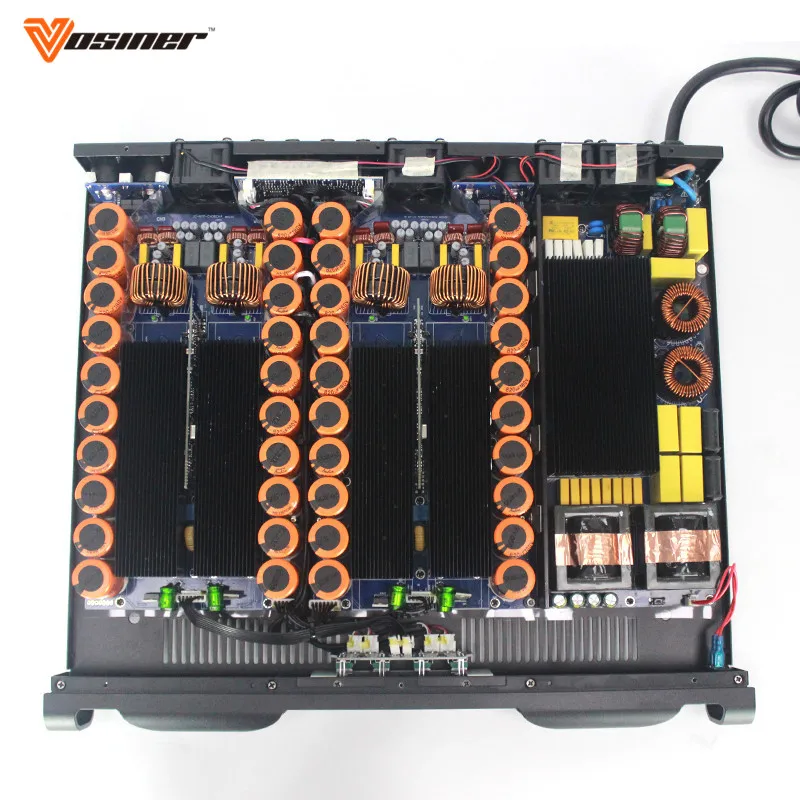 مضخم الصوت بنظام الصوت Vosiner K4-1700 وحدة مضخم الصوت الاحترافية لمكبر الصوت النشط