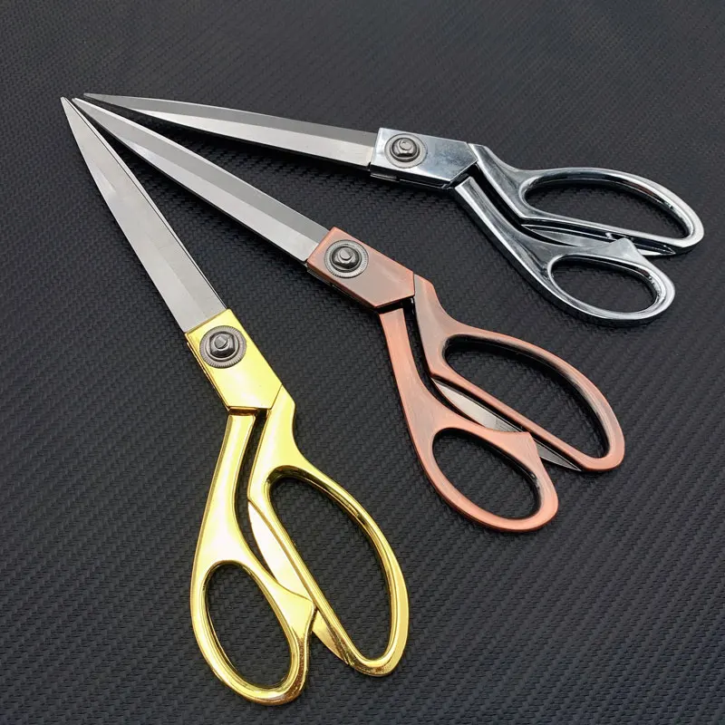 Swayboo Stainless Steel Gold-plated Tailor Scissors Cutter Alloy Clothing Sewing Scissors  Wedding Ceremony Craft Scissors