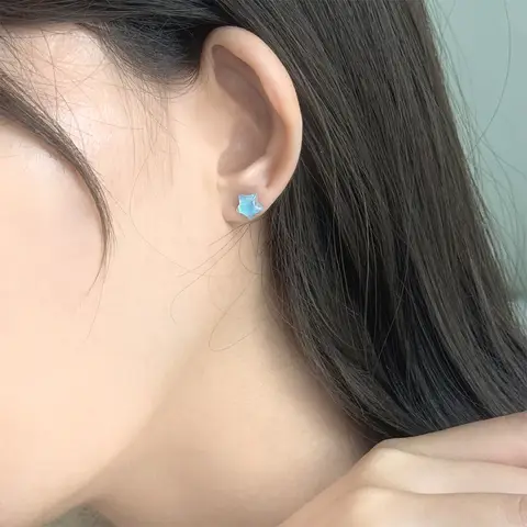 귀여운 미니 젤리 클리어 파스텔 별 귀걸이 피어싱 no.378