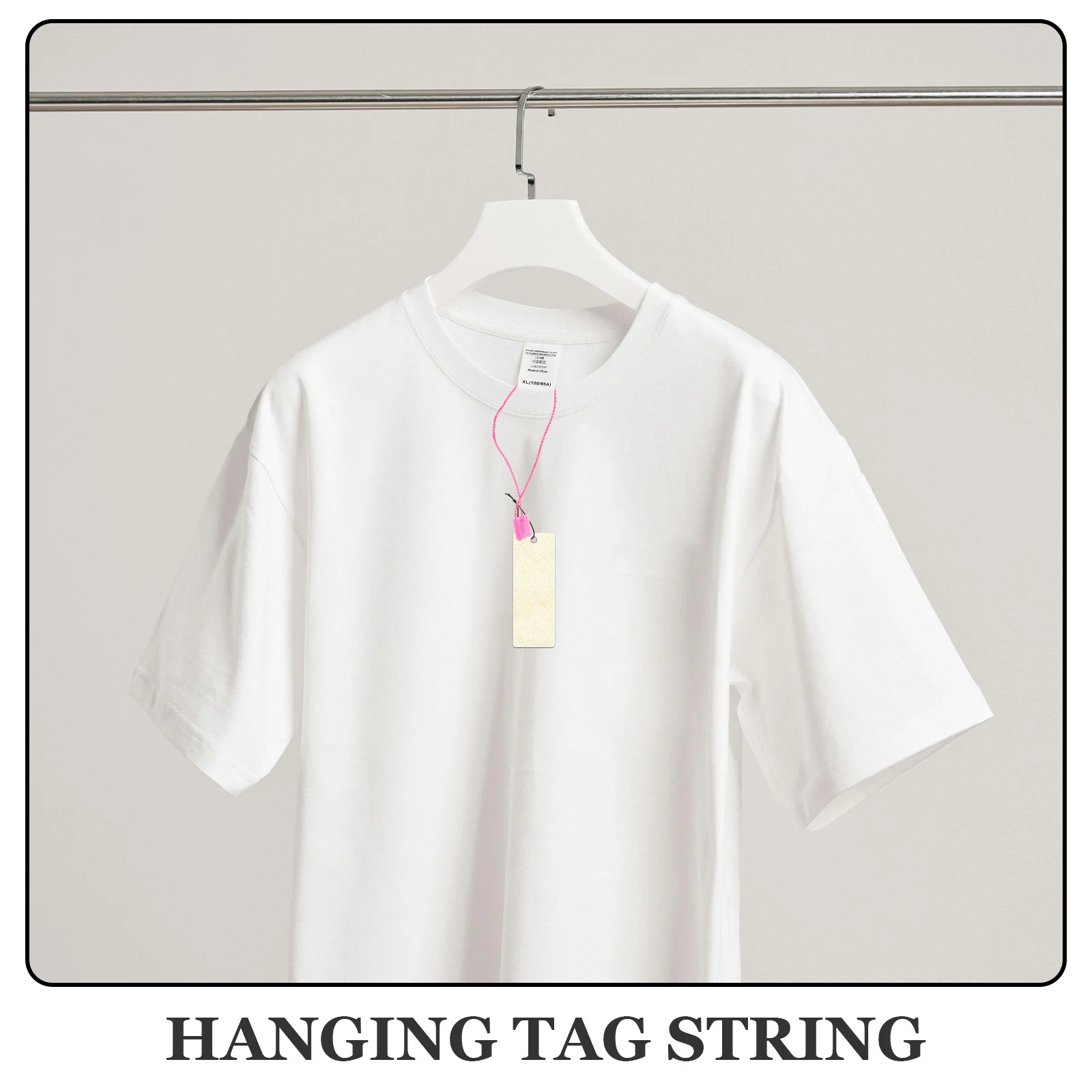 

950Pcs Plastic Square Buckle Hang Tag Strings Long-Lasting Clothes Tag Fasteners Price Tags String for Boutique