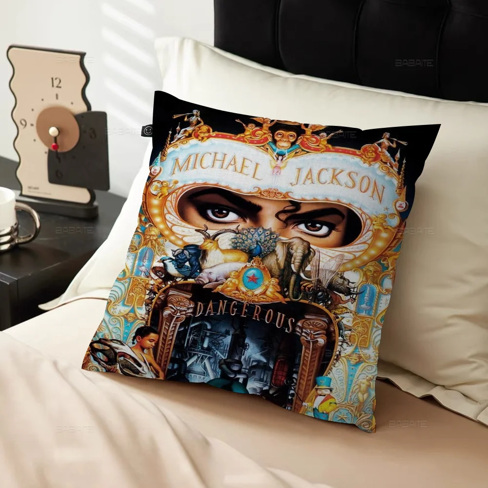 Musicians And Singers Michael Jackson Personalized Picture Text Home Decorative Pillows Household Gifts 45x45cm