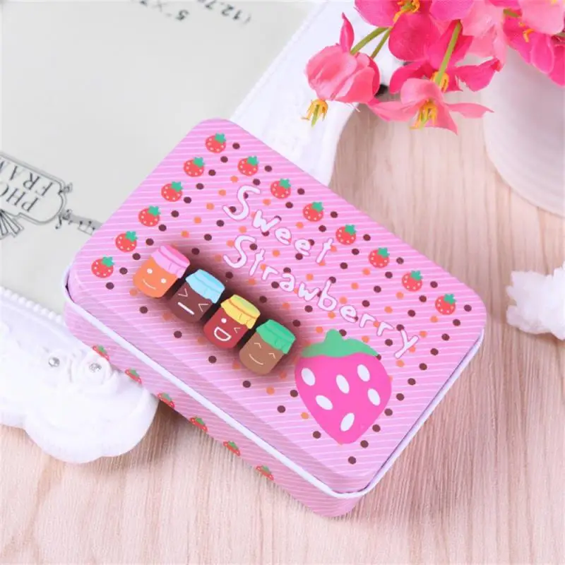 Cartoon Rectangular Storage Box Mini Tin Metal Box Sealed Jar Packing Boxes Earrings Hairpin Cosmetic Jewelry Storage Container