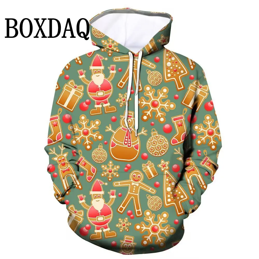 Women\'s Hoodies Christmas Snowflake 3D Printed Autumn Winter Fashion Skull Women Hooded Sweatshirts Street Trend Casual Coat Top