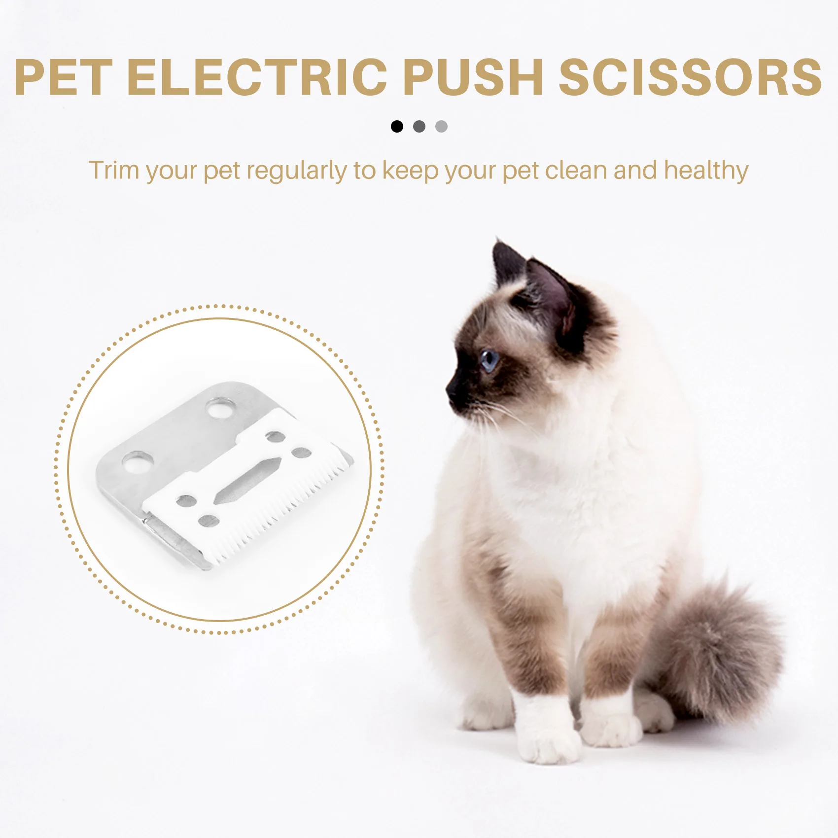 2Pc Hair Beard Replace Ceramic Blade Cutter Metal Bottom for Shear Clipper