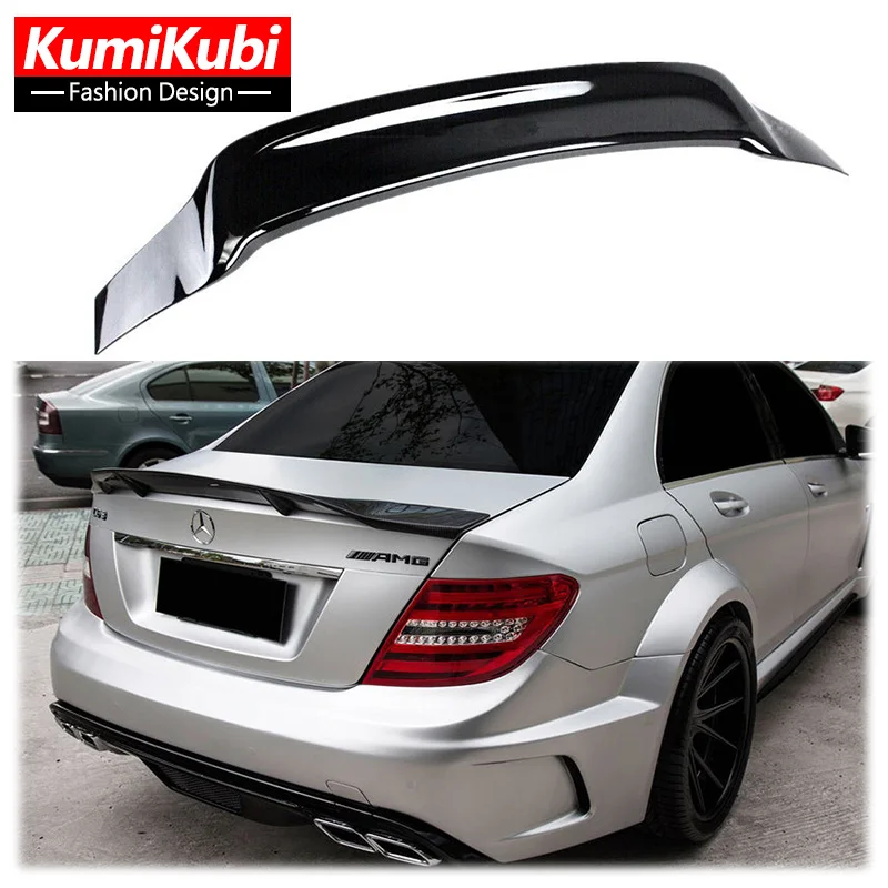 

W204 R Style Rear Spoiler For Mercedes Benz C Class W204 C300 C180 C220 4 Doors Sedan 2007-2013 Rear Trunk Wing Ducktail Lip