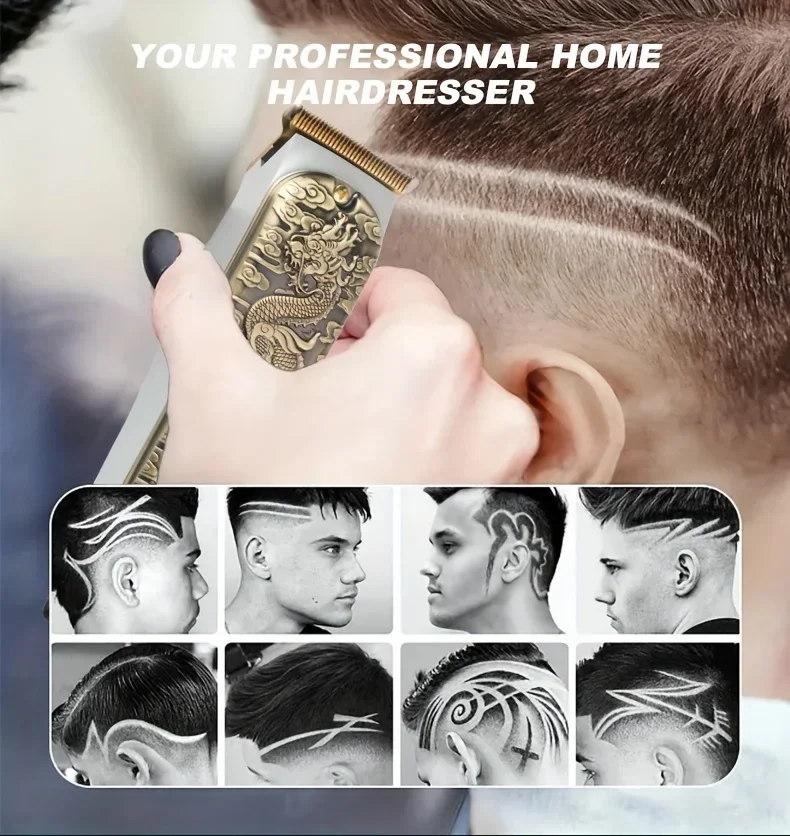 Haarschneidemaschine, Trimmer-Set, kabellose Herren-Haarschneidemaschine, professioneller Bartschneider, Friseurzubehör für Männer, Urlaub – Detail 2