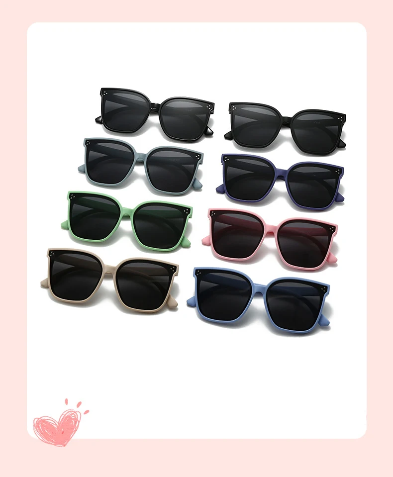 Kindersonnenbrille, großer Rahmen, modischer Sonnenschutz, Anti-Ultraviolett-Silikon, polarisierte Kinderbrille 23048 23048 – Detail 2