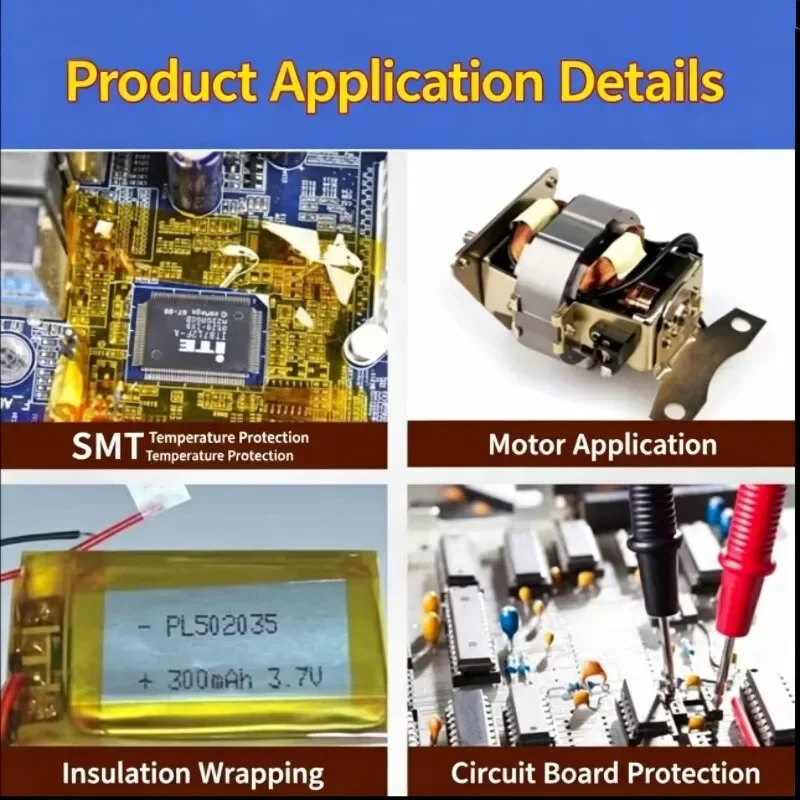 300C°High Temperature Resistant Heat Tape Printer Parts  BGA Soldering Protection Repair Polyimide Insulating Thermal Insulation