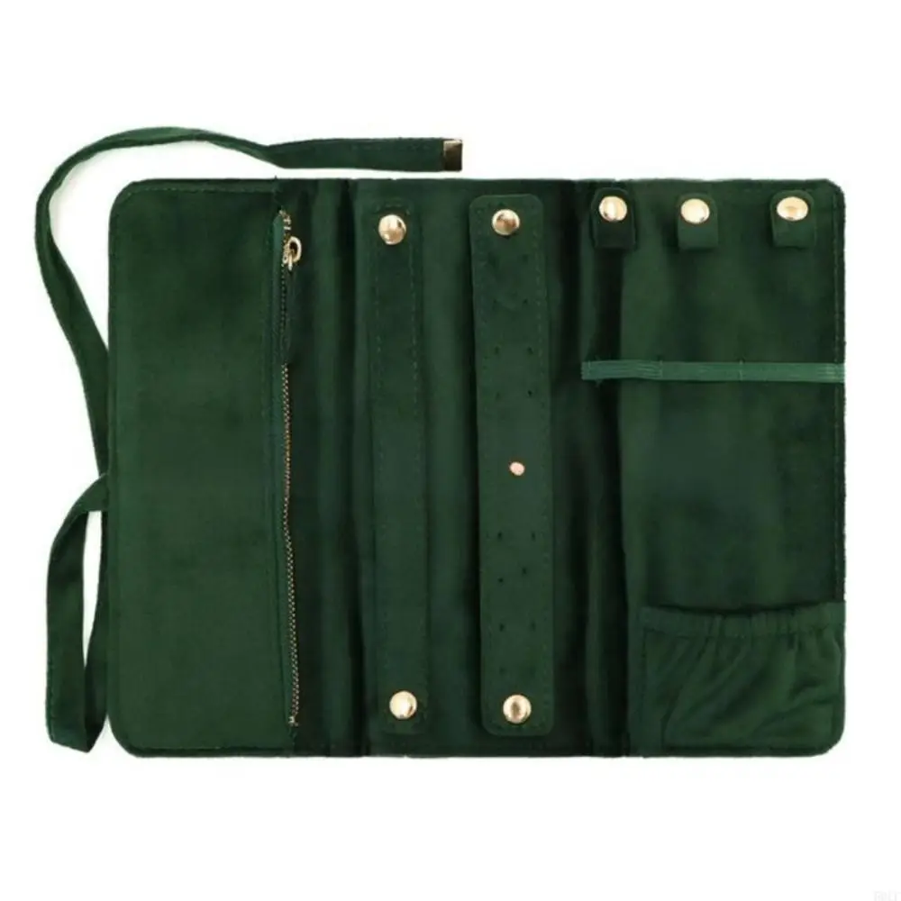 

Lace Up Velvet Jewelry Packing Bag Bracelet Necklace Large Capacity Jewelry Storage Bag Earrings Roll Pack Velvet Jewelry Holder